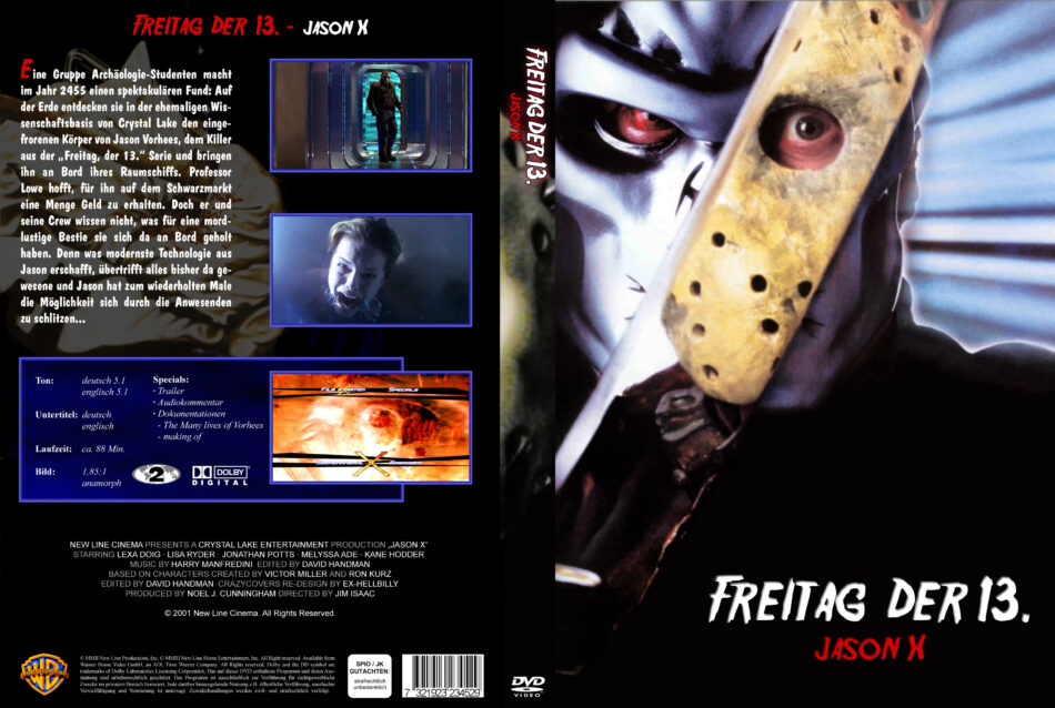 Freitag Der 13 Teil 10 Jason X Dvd Cover 01 R2 German
