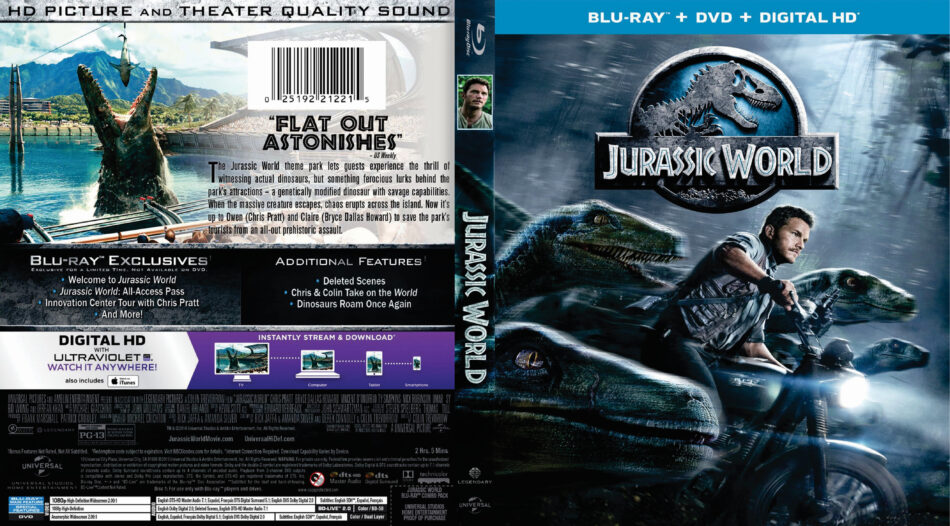 jurassic world blu-ray dvd cover