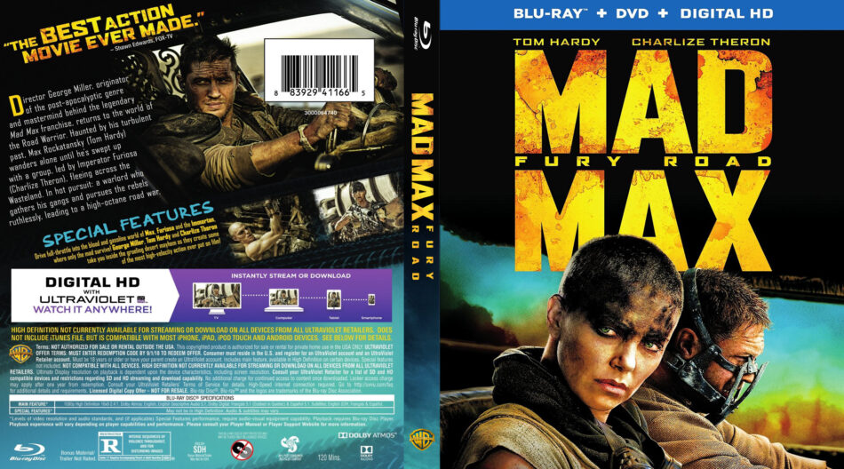mad max fury road blu-ray dvd cover