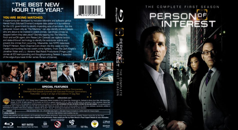 Person Of Interest - T01 (Completa) (Blu-Ray) dvd cover