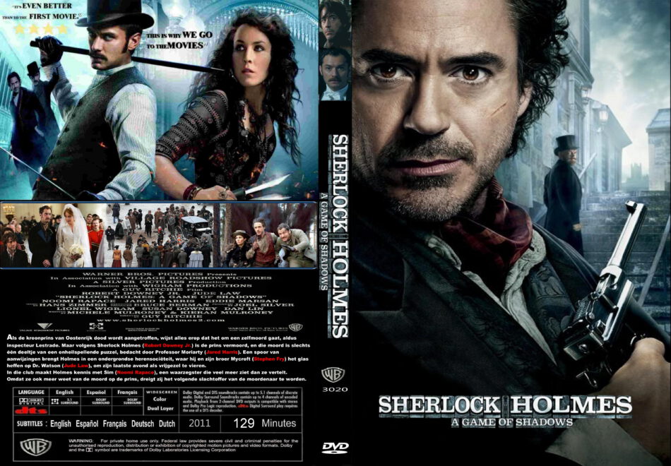 Sherlock Holmes A Game Of Shadows Dvd Cover 2011 R1 Dutch Custom