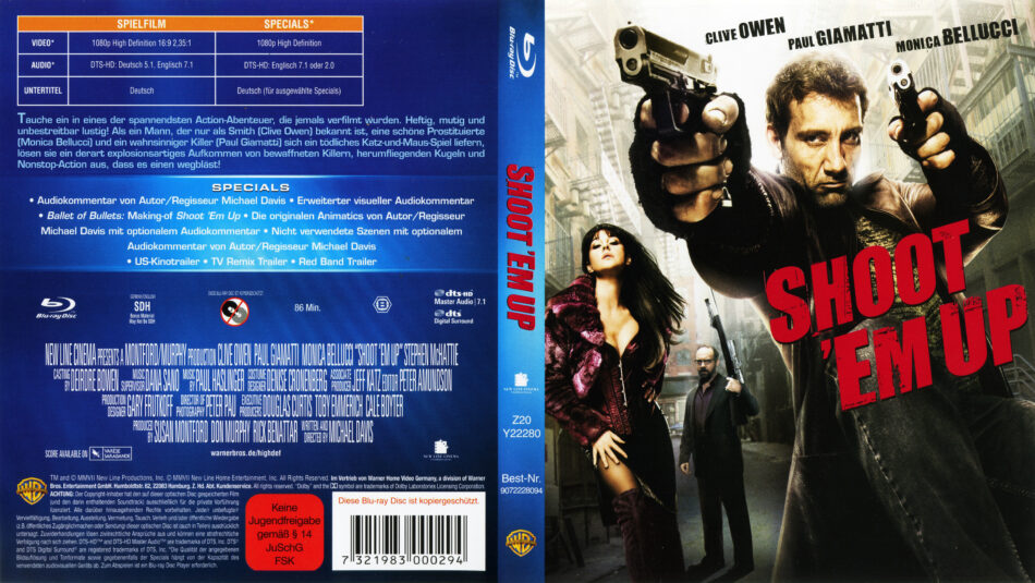 Shoot 'em up blu-ray dvd cover (2007) german