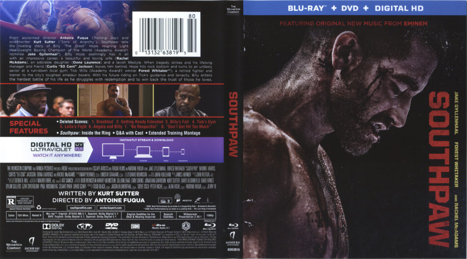 Southpaw Blu-Ray DVD Cover & Label (2015) R1