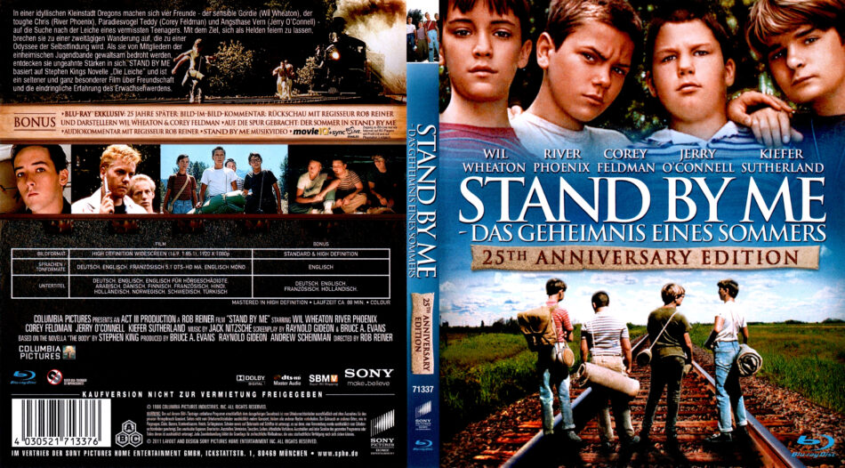 Stand by me Blu-Ray DVD Cover (1986) R2 German