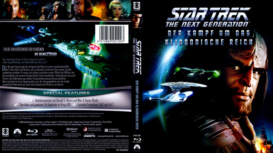 Star Trek (TNG): Der Kampf um das klingonische Reich blu-ray cover ...