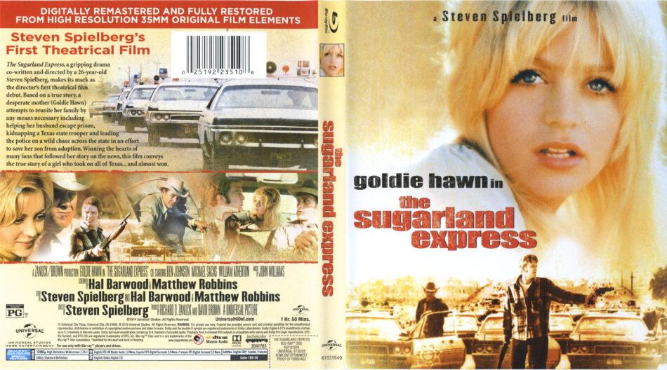 The Sugarland Express BluRay DVD Cover & Label (1974)