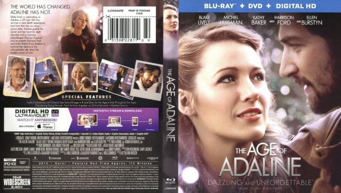 The Age Of Adaline (A Incrível História De Adaline) (Blu-Ray) dvd cover