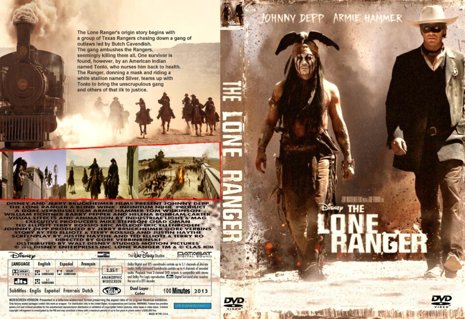 The Lone Ranger DVD Cover (2013) R1 Custom