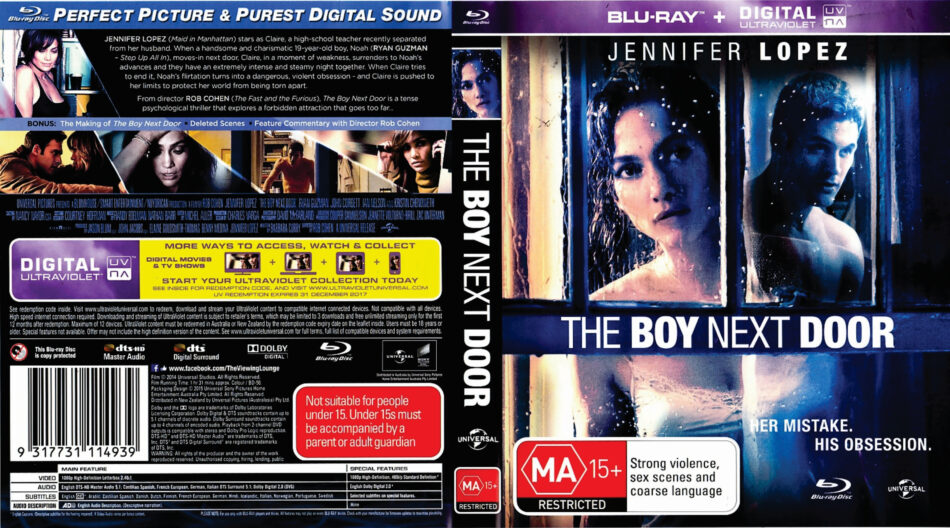 The Boy Next Door Blu Ray Dvd Cover 2015 R4