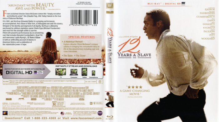 12 Years a Slave blu-ray dvd cover