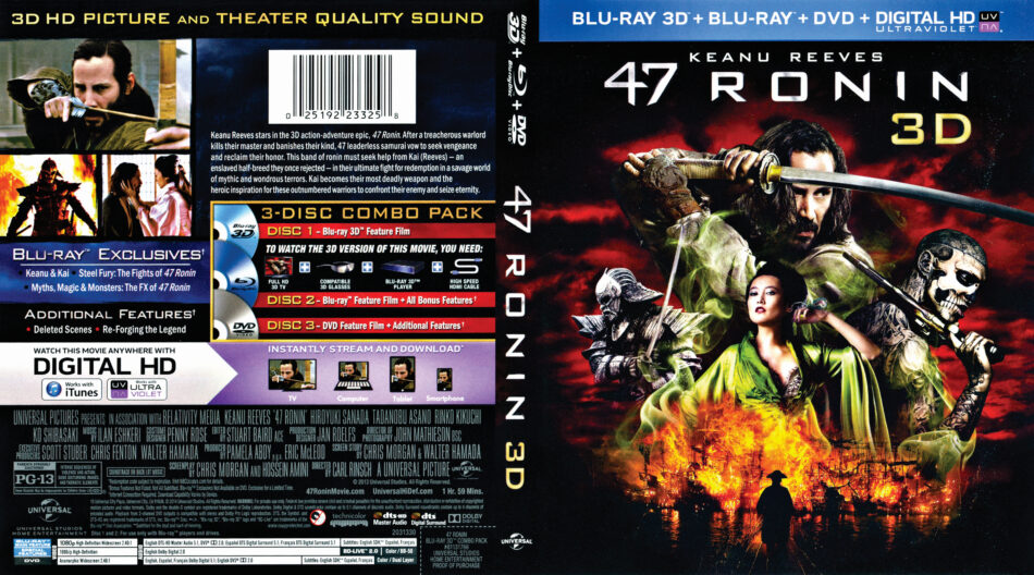 47 ronin 3D blu-ray dvd cover