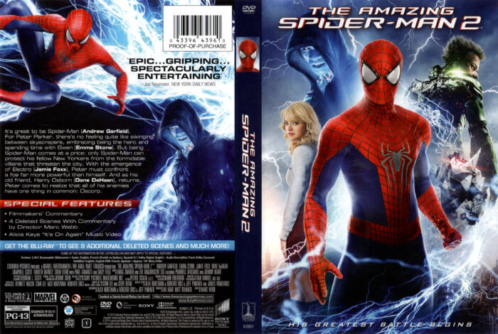 Amazing Spider-Man 2 front dvd cover