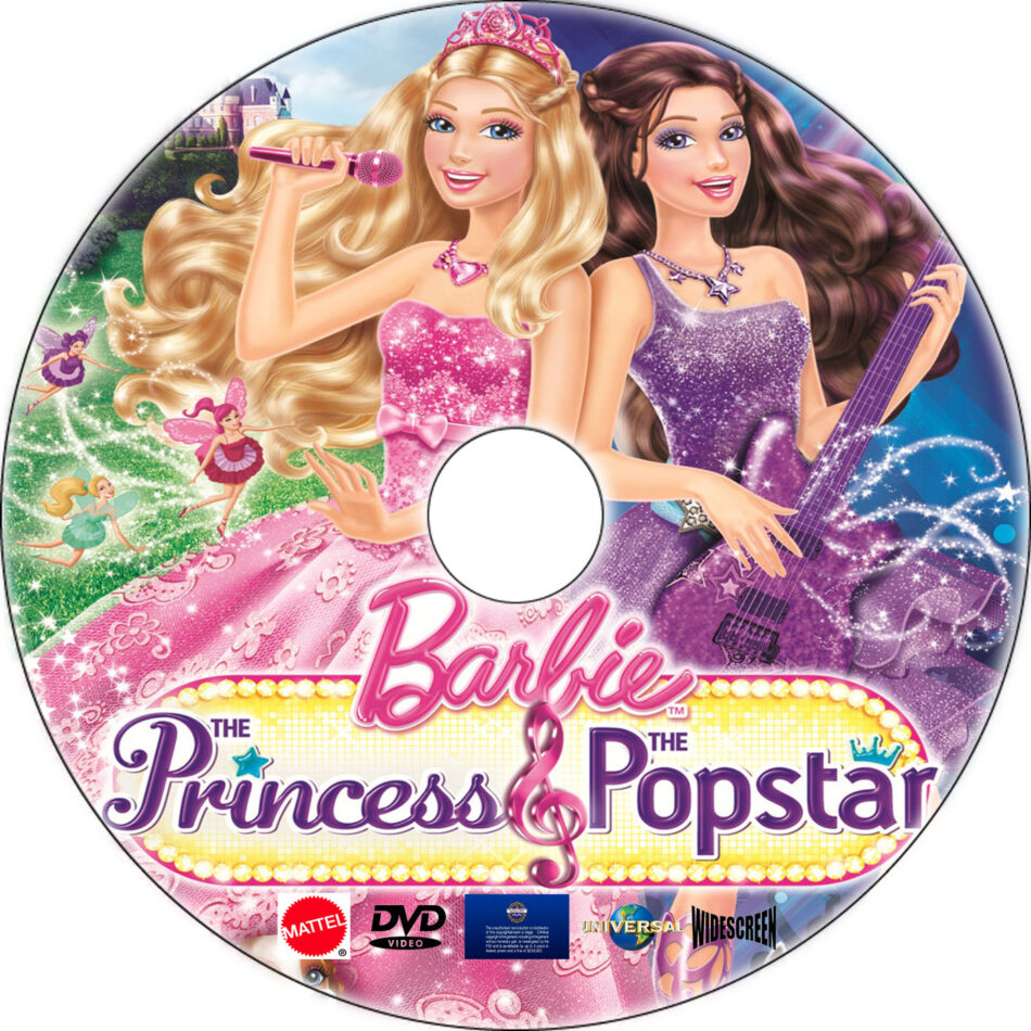 Barbie: The Princess & the Popstar dvd label