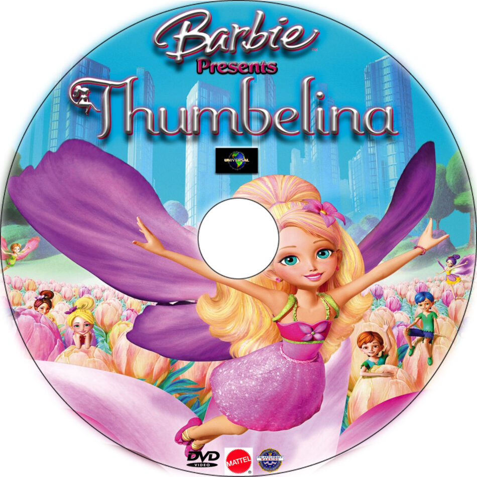 Barbie Presents: Thumbelina dvd label