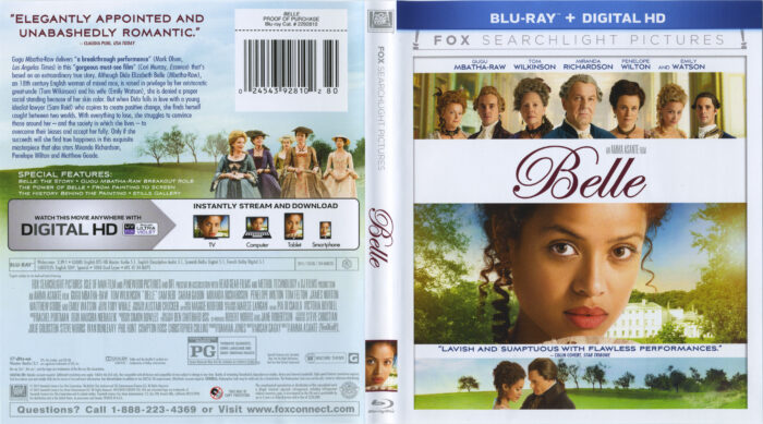 Belle blu-ray dvd cover