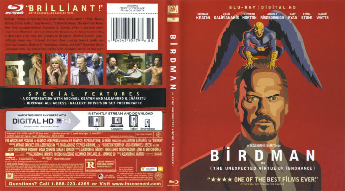 Birdman blu-ray dvd cover