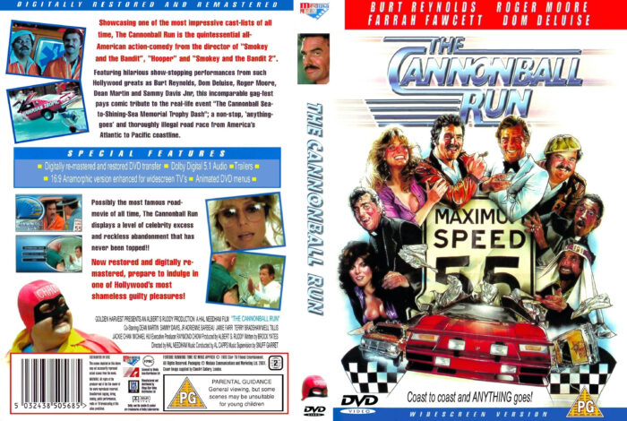 The Cannonball Run (Orange cover) on DVD Movie