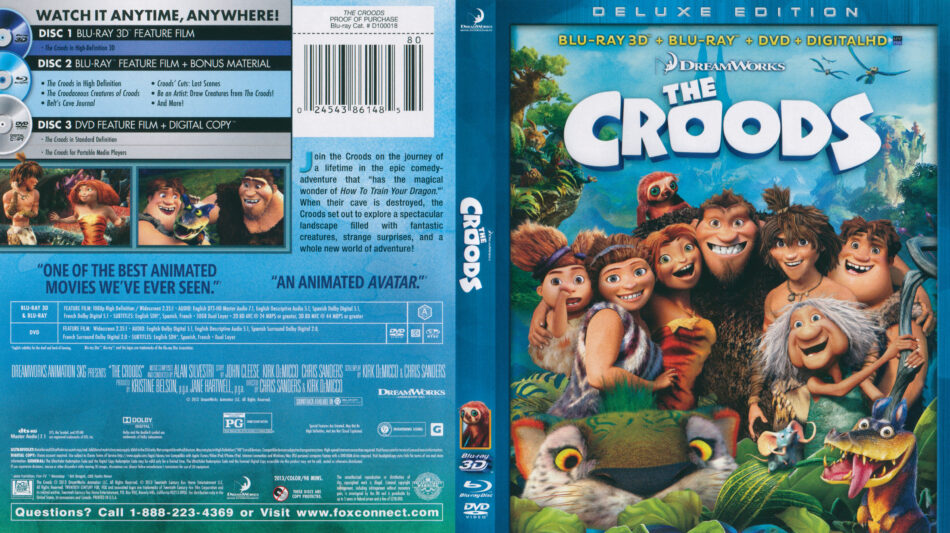 Croods, The (Blu-ray) 3D dvd cover