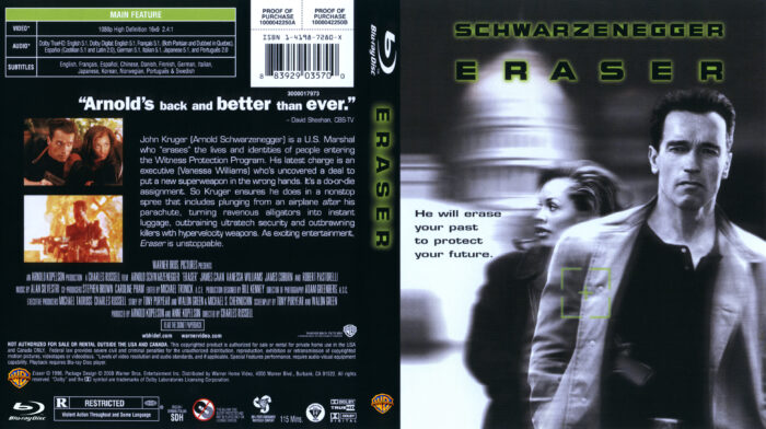Eraser (Blu-ray) dvd cover