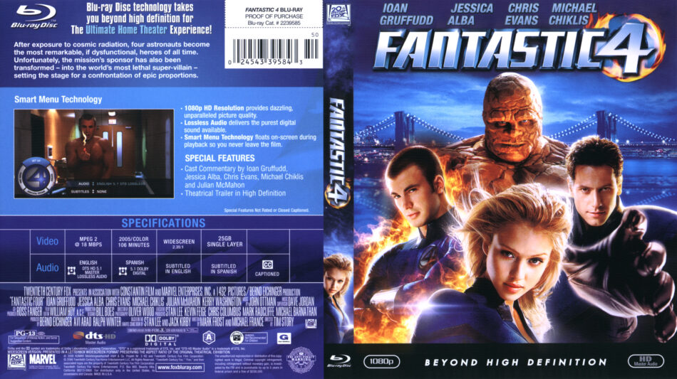 Fantastic 4 (Blu-ray) dvd cover