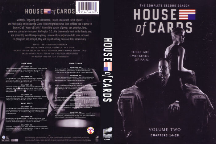 House of Cards season 2 dvd cover