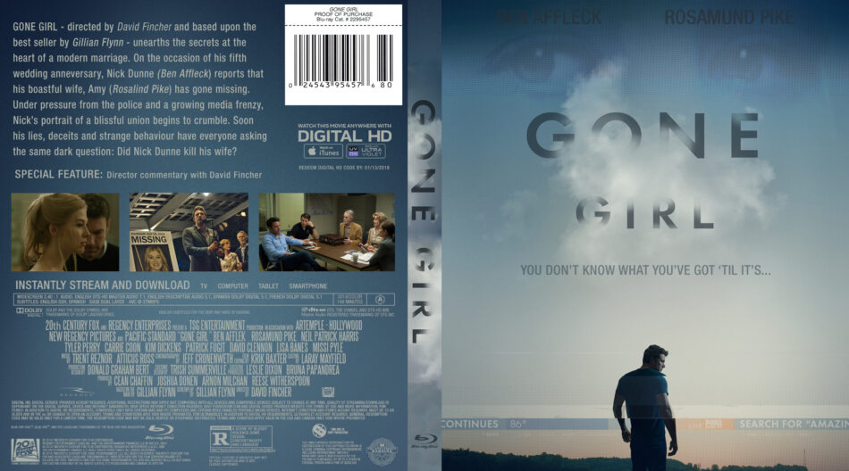 Gone Girl blu-ray dvd cover