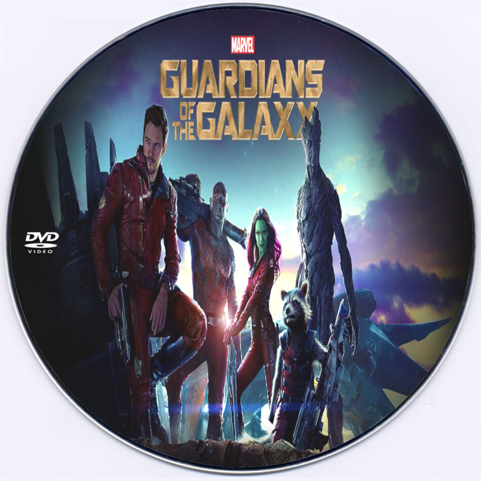 Guardians of the Galaxy dvd label