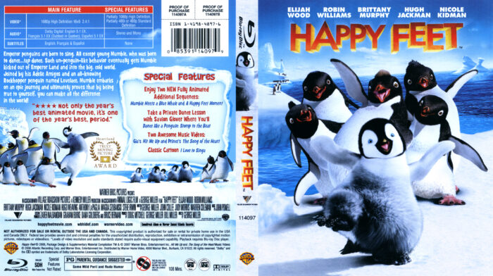 Happy Feet (Blu-ray) dvd cover