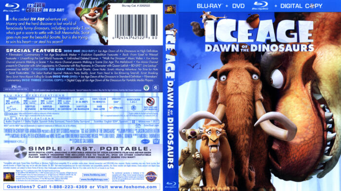 Ice Age 3 (Blu-ray) dvd cover
