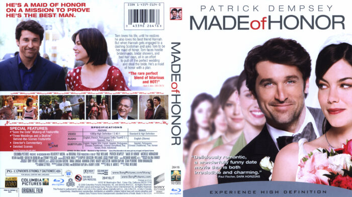 Made of Honor (Blu-ray) dvd cover
