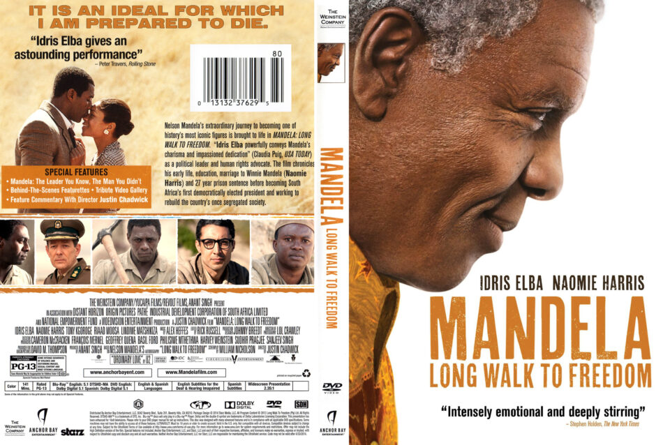 Mandela: Long Walk to Freedom dvd cover