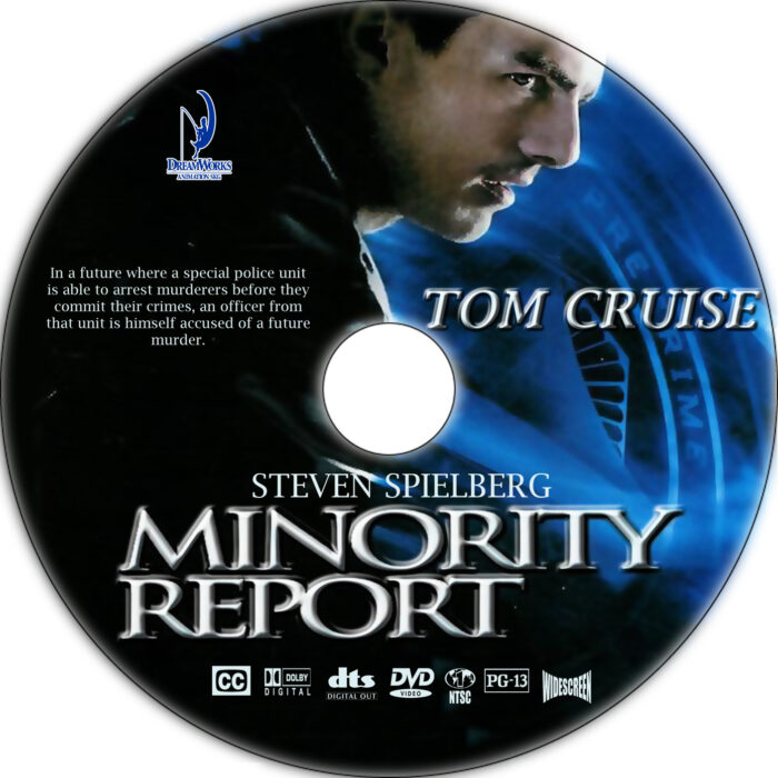 Minority Report dvd label