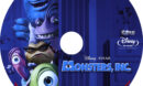 Monsters, INC. 3D (2001) Custom Blu-Ray DVD Label