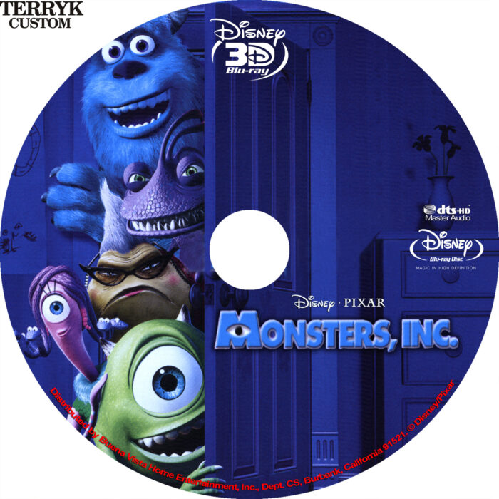 Monsters, INC (Blu-ray) Disney 3D Label