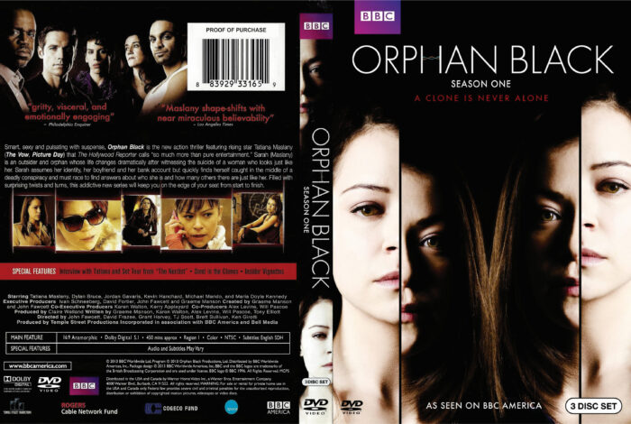 Orphan Black season 1 dvd cover