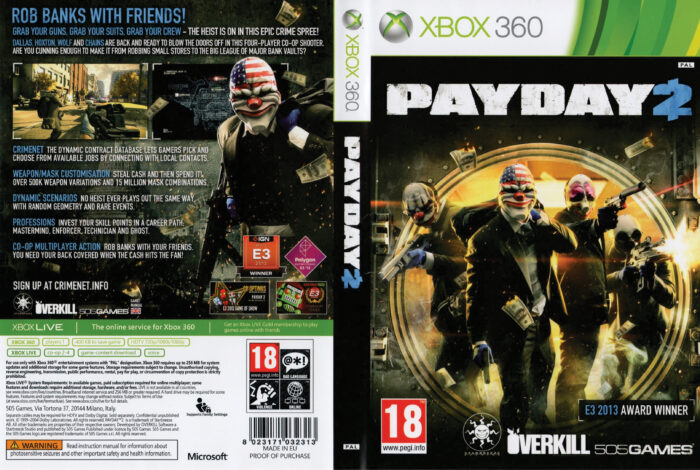 Payday 2 dvd cover