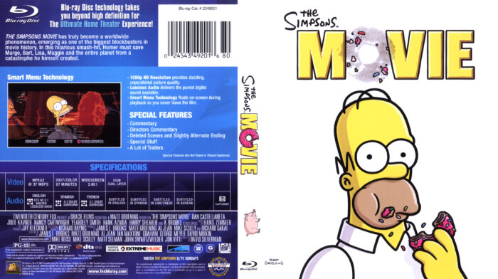 Simpsons Movie, The (Blu-ray) dvd cover