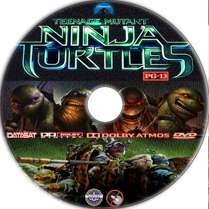 Teenage Mutant Ninja Turtles dvd label
