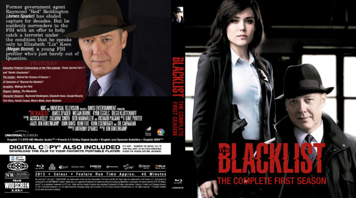 The Blacklist blu-ray dvd cover