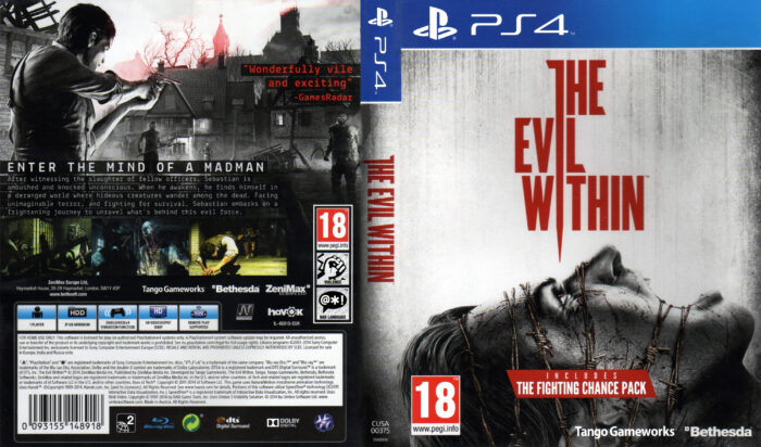 The Evil Within ps4 dvd cover