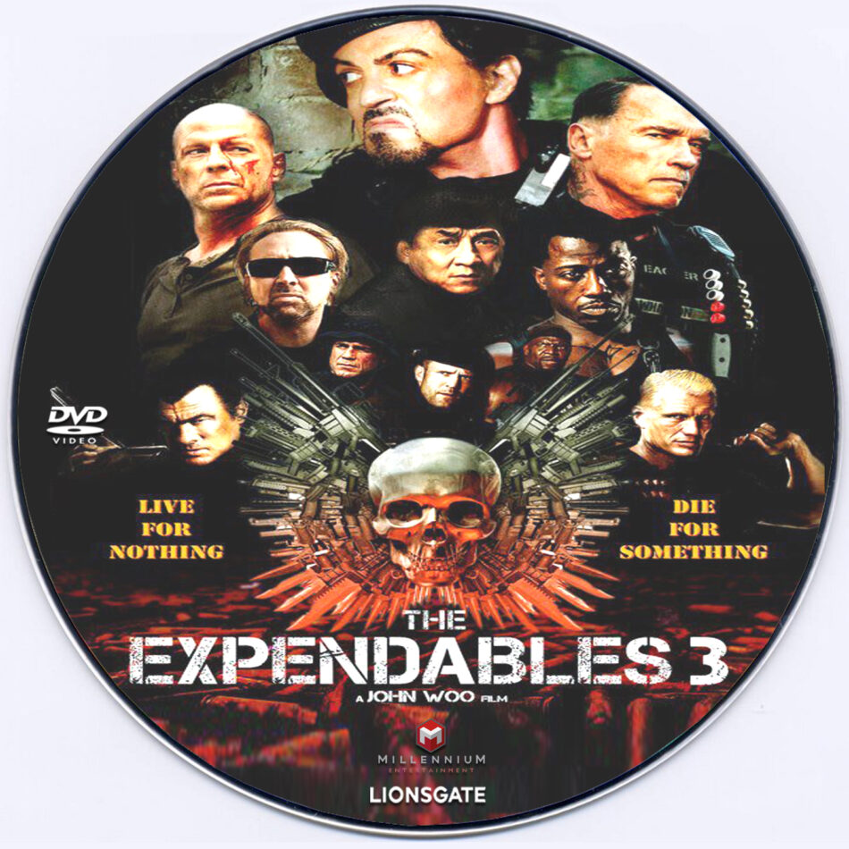 The Expendables 3 dvd label