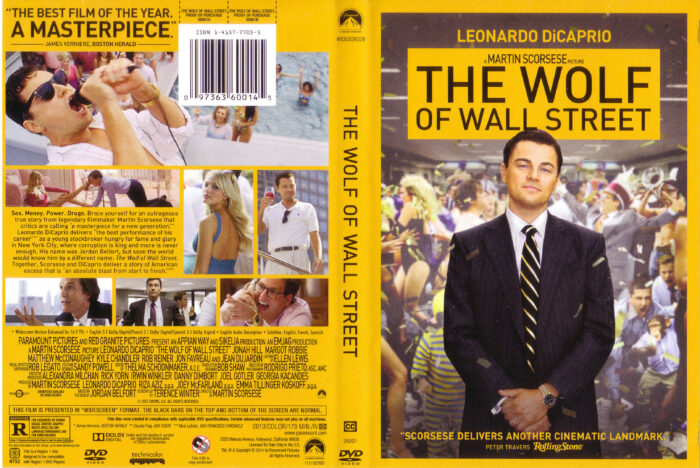 The Wolf of Wall Street dvd cover
