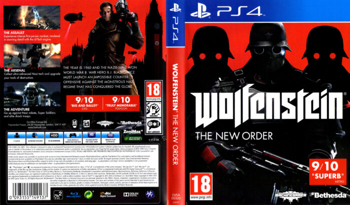 Wolfenstein - The New Order dvd cover