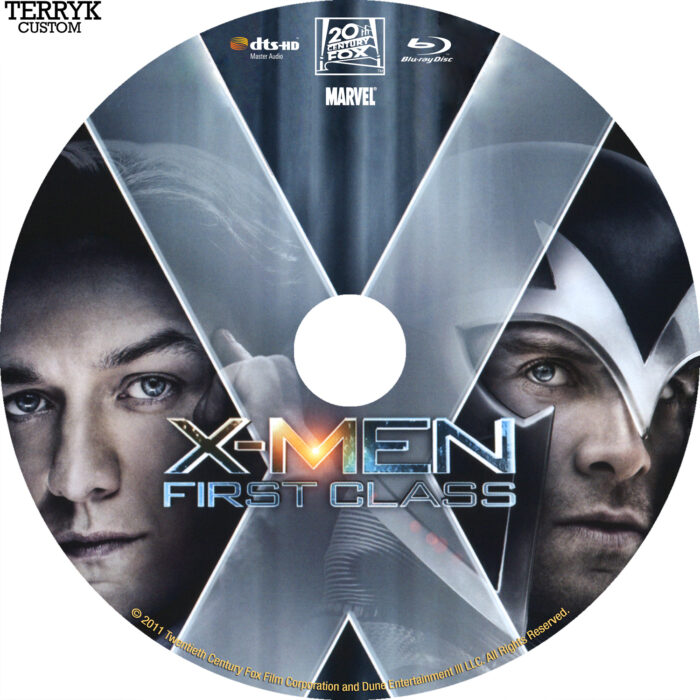 X-Men First Class (Blu-ray) Label