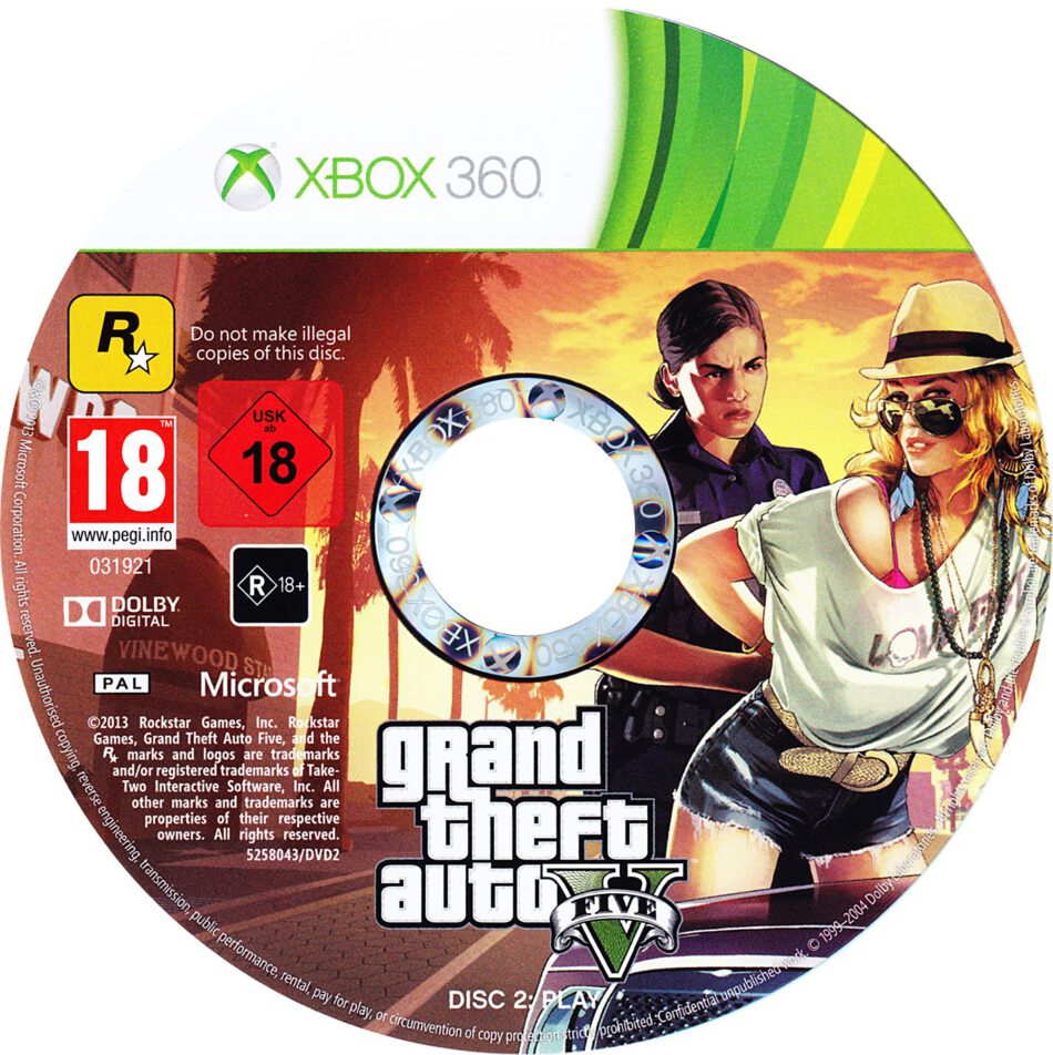 Grand Theft Auto V DVD Cover (2013) Pal Scan