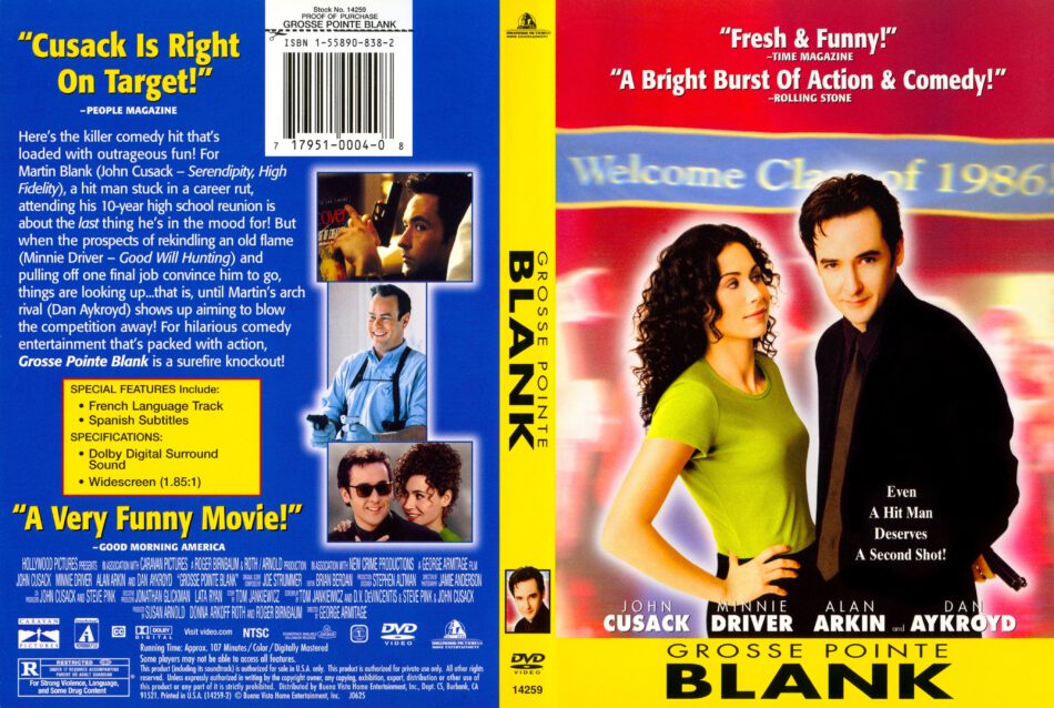 Grosse Pointe Blank 1997 Ws R1 Movie Dvd Cd Label Dvd Cover Front Cover