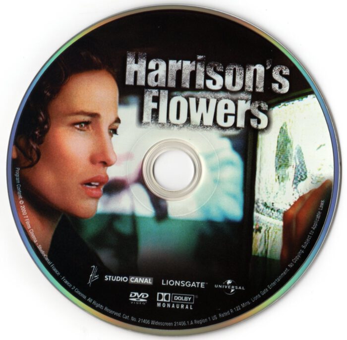 Harrison's Flowers (2000) WS R1 - Movie DVD - CD Label, DVD Cover ...