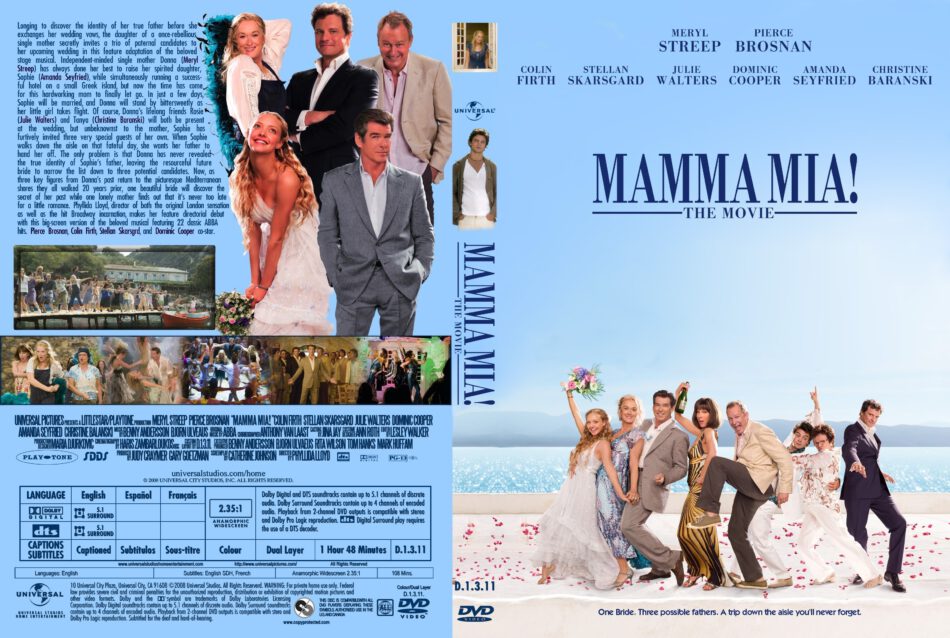 Mamma Mia The Movie 2008 R1 Movie Dvd Cd Label Dvd Cover Front Cover