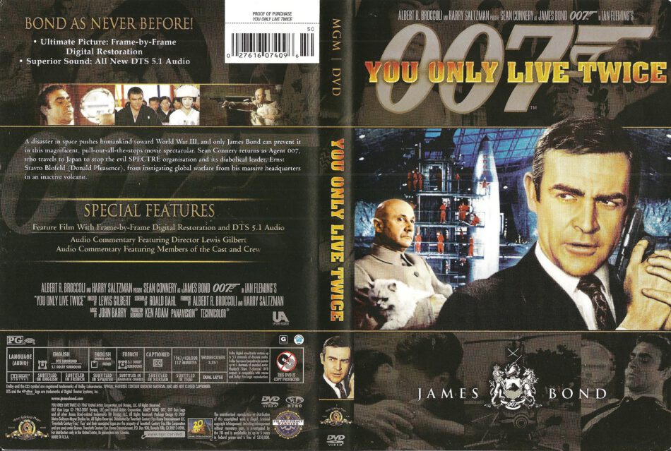 You Only Live Twice (1967) WS R1 - Movie DVD - CD label ...